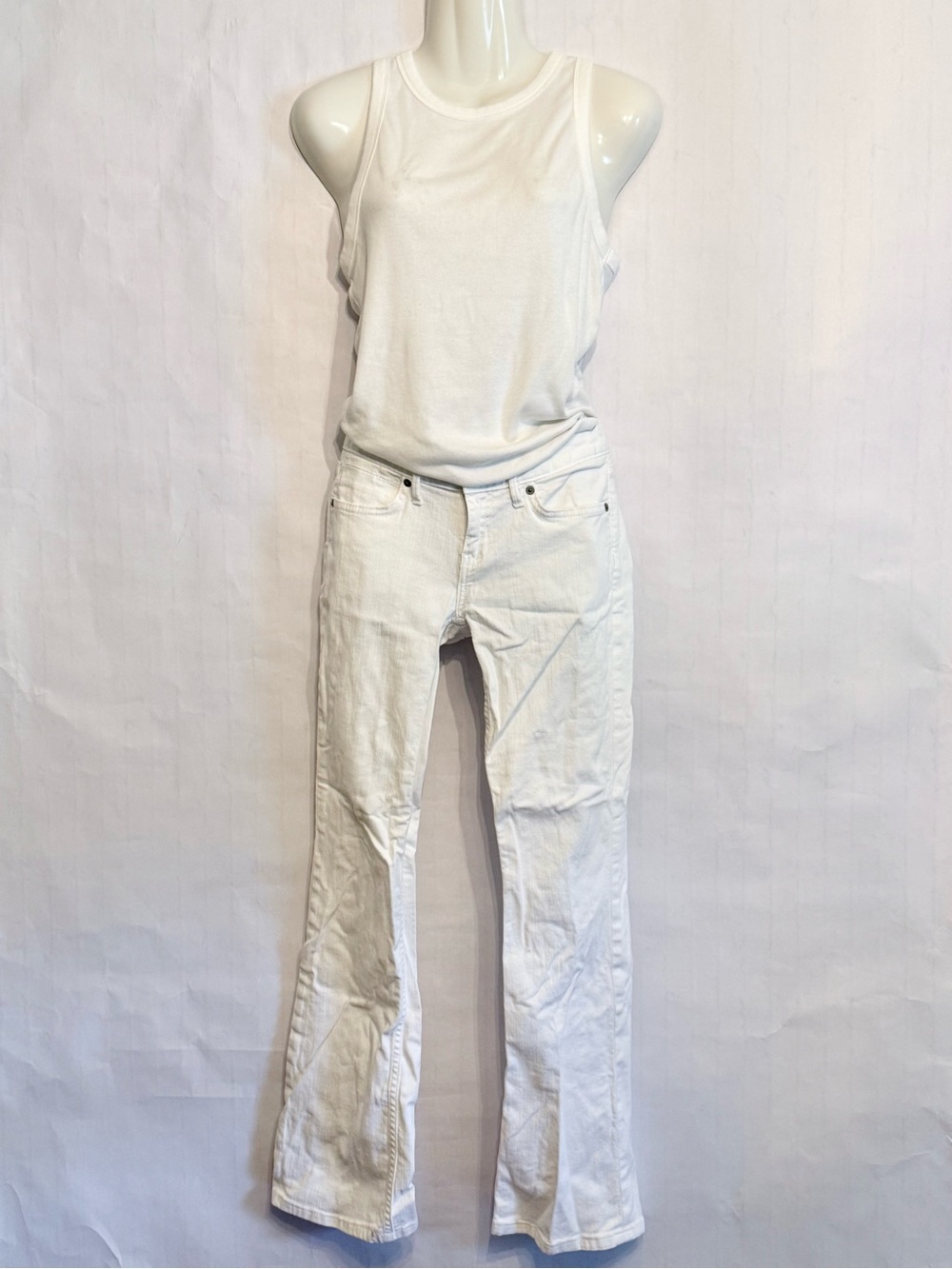Banana Republic Women's White Flare Jeans